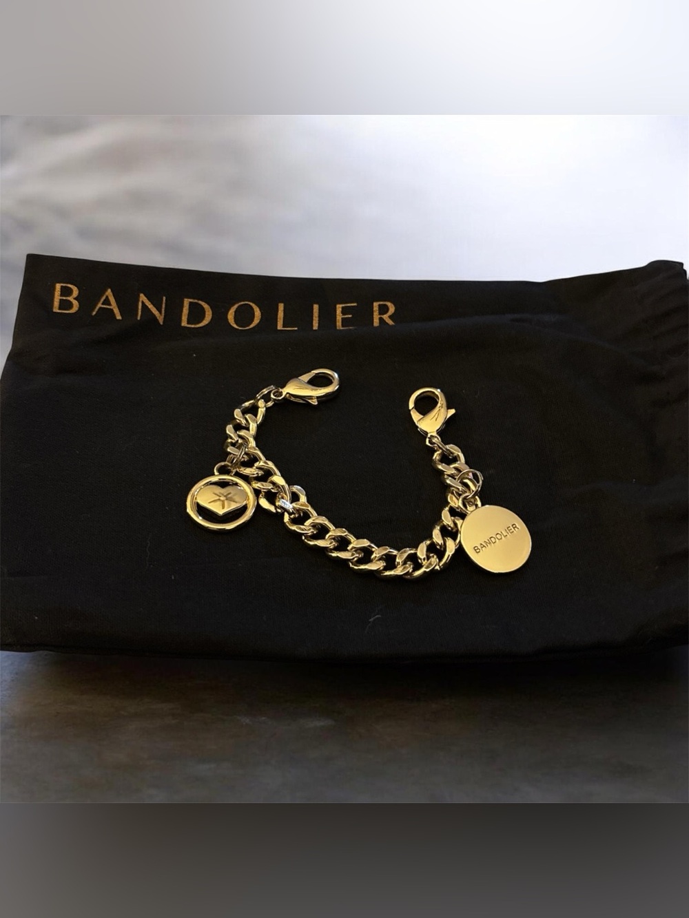 Bandolier Gold Double-Clasp Charm Chain